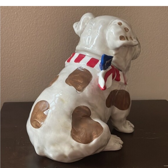 Blue Sky Clayworks Americana STARS & STRIPES Ceramic Cookie Jar NEW 8” Tall - Picture 4 of 4